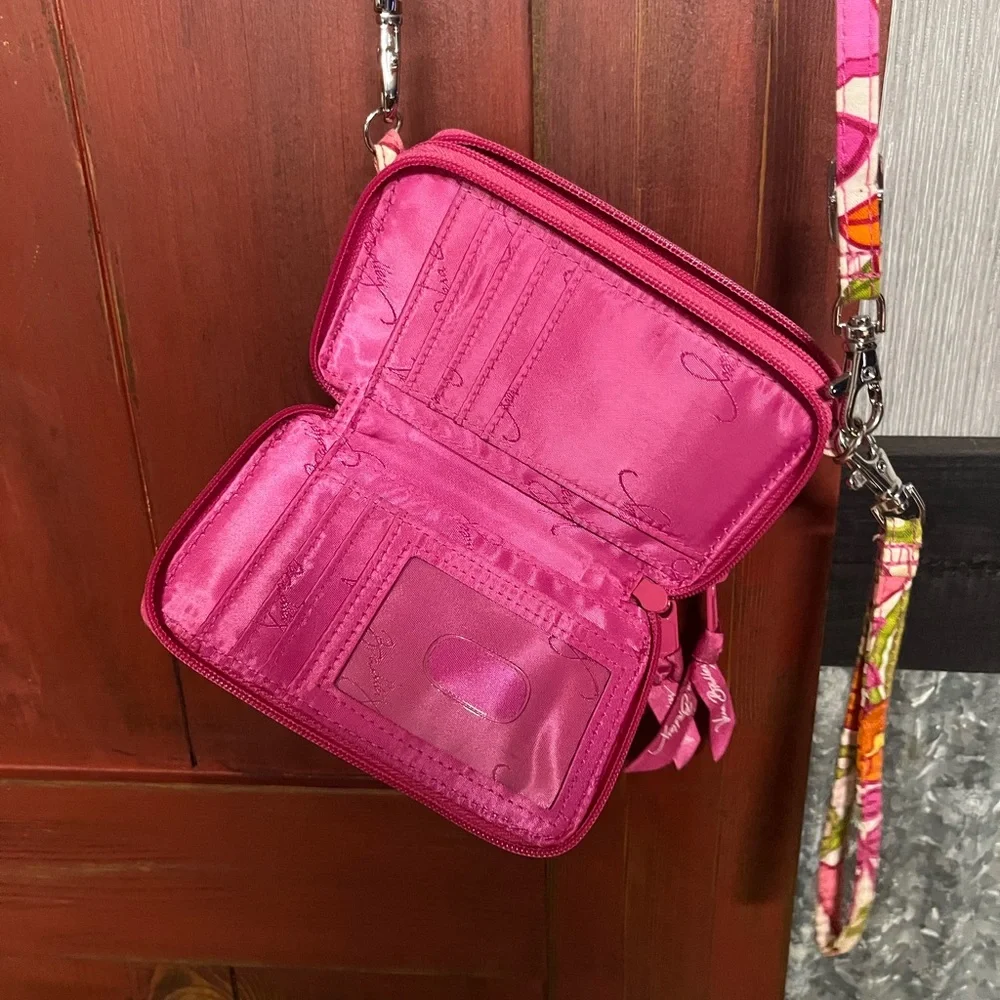 Vera Bradley Pink and Orange Floral Crossbody Bag - Picture 2 of 3